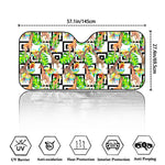 Exotic Tropical Giraffe Pattern Print Car Windshield Sun Shade