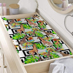 Exotic Tropical Giraffe Pattern Print Changing Pad Cover