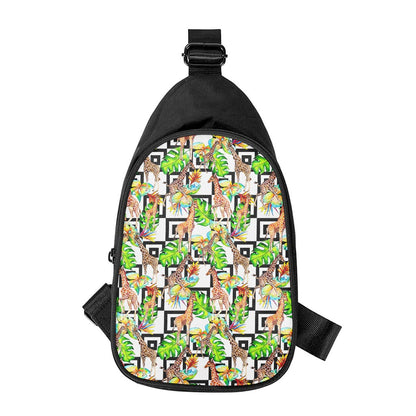 Exotic Tropical Giraffe Pattern Print Chest Bag