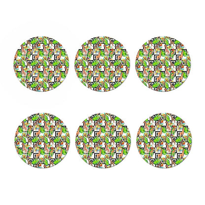 Exotic Tropical Giraffe Pattern Print Coaster Set