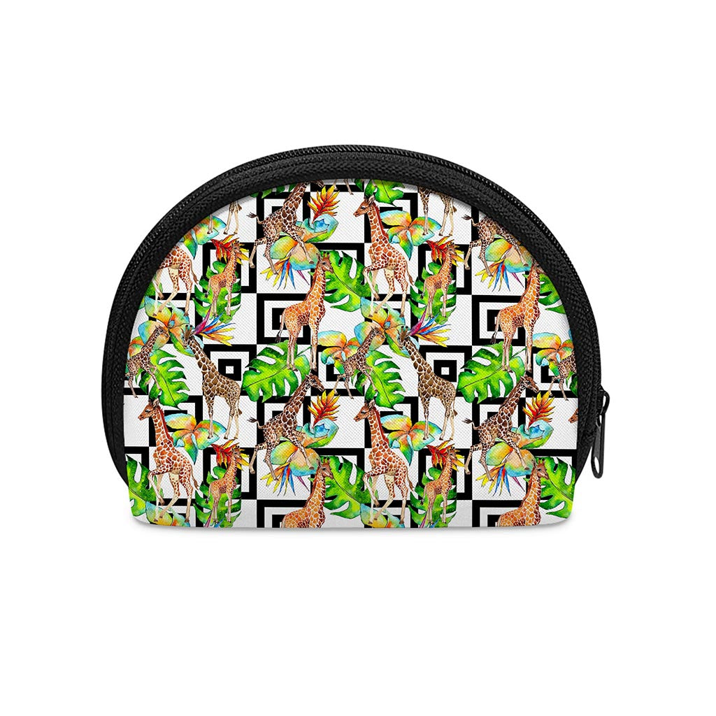 Exotic Tropical Giraffe Pattern Print Coin Purse