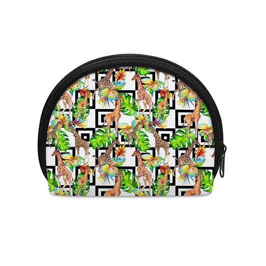 Exotic Tropical Giraffe Pattern Print Coin Purse