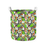 Exotic Tropical Giraffe Pattern Print Collapsible Laundry Basket