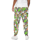 Exotic Tropical Giraffe Pattern Print Cotton Pants