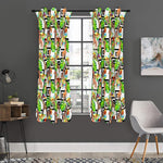 Exotic Tropical Giraffe Pattern Print Curtain