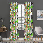 Exotic Tropical Giraffe Pattern Print Curtain