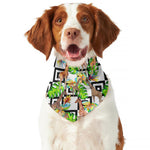 Exotic Tropical Giraffe Pattern Print Dog Bandana