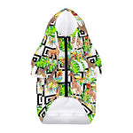 Exotic Tropical Giraffe Pattern Print Dog Zip Up Hoodie