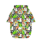 Exotic Tropical Giraffe Pattern Print Dog Zip Up Hoodie