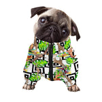 Exotic Tropical Giraffe Pattern Print Dog Zip Up Jacket
