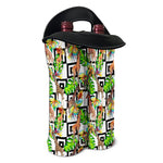 Exotic Tropical Giraffe Pattern Print Double Neoprene Wine Tote