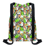 Exotic Tropical Giraffe Pattern Print Drawstring Backpack