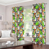 Exotic Tropical Giraffe Pattern Print Extra Wide Grommet Curtains