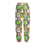 Exotic Tropical Giraffe Pattern Print Fleece Lined Knit Pants