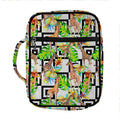 Exotic Tropical Giraffe Pattern Print Front Pocket Bible Bag