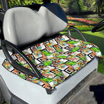 Exotic Tropical Giraffe Pattern Print Golf Cart Seat Cover