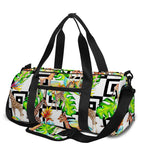Exotic Tropical Giraffe Pattern Print Gym Bag