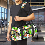 Exotic Tropical Giraffe Pattern Print Gym Bag