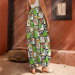 Exotic Tropical Giraffe Pattern Print Harem Pants