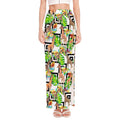 Exotic Tropical Giraffe Pattern Print High Slit Maxi Skirt