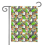Exotic Tropical Giraffe Pattern Print House Flag
