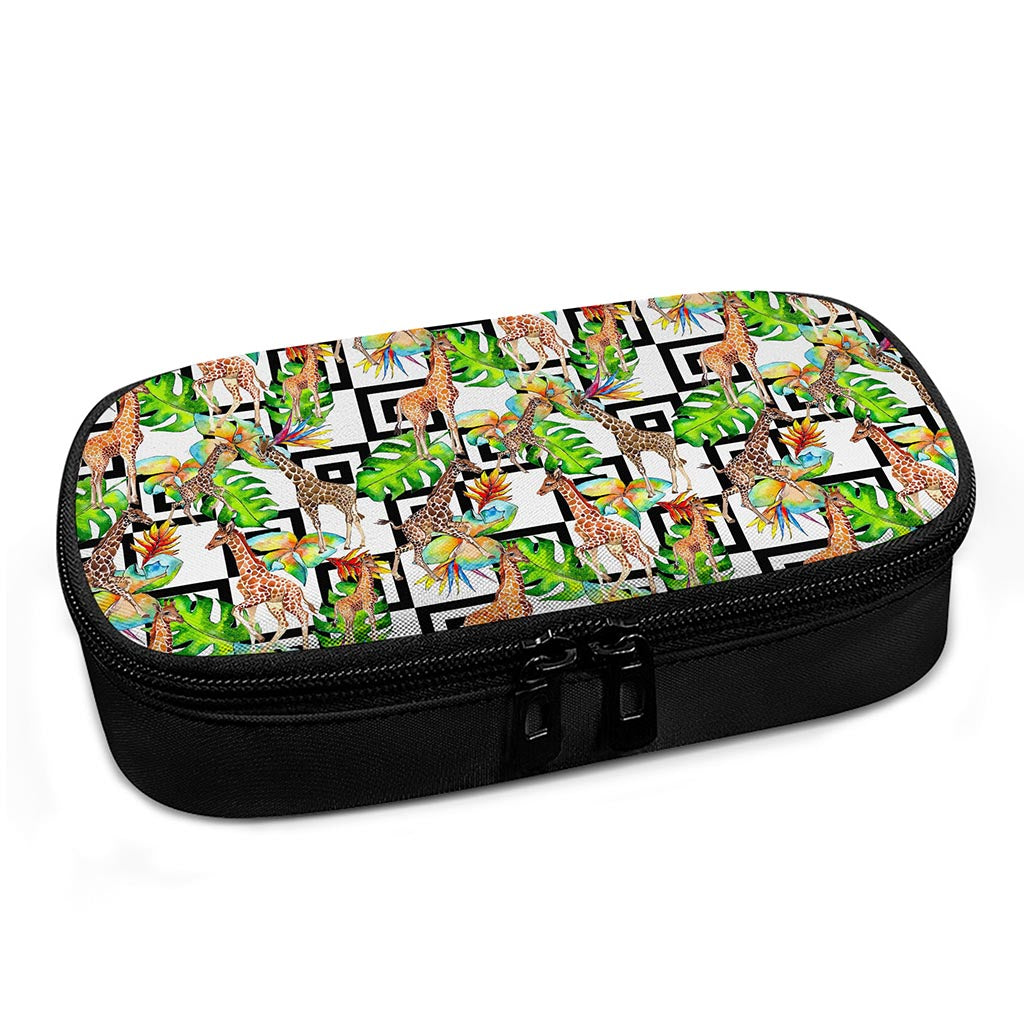 Exotic Tropical Giraffe Pattern Print Insulin Cooler Travel Case
