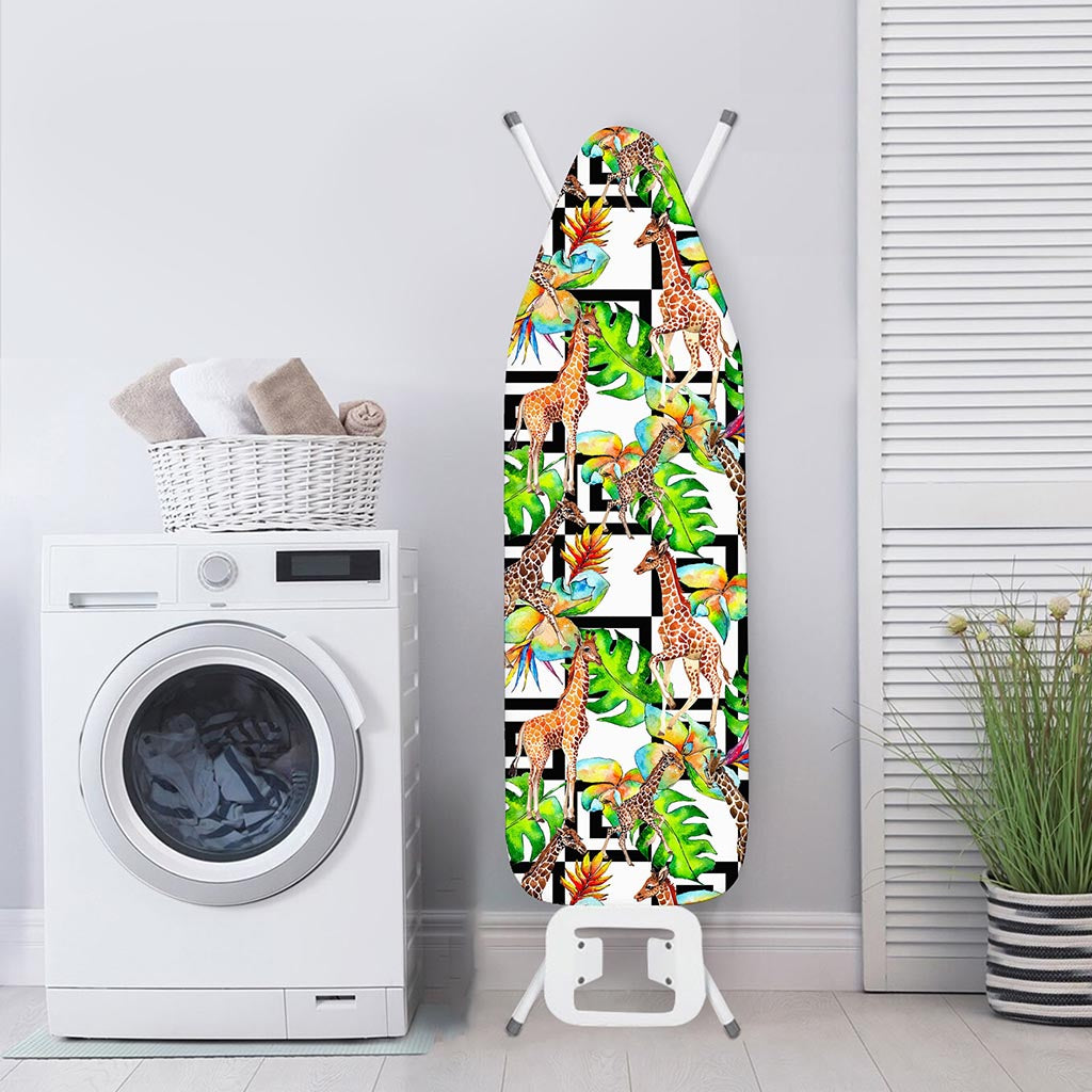 Exotic Tropical Giraffe Pattern Print Ironing Board Cover