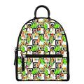 Exotic Tropical Giraffe Pattern Print Leather Backpack