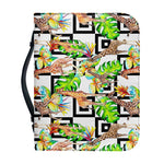 Exotic Tropical Giraffe Pattern Print Leather Bible Cover