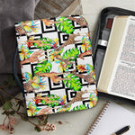 Exotic Tropical Giraffe Pattern Print Leather Bible Cover