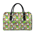 Exotic Tropical Giraffe Pattern Print Leather Duffel Bag