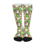 Exotic Tropical Giraffe Pattern Print Long Socks