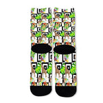 Exotic Tropical Giraffe Pattern Print Long Socks