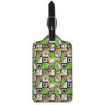 Exotic Tropical Giraffe Pattern Print Luggage Tag