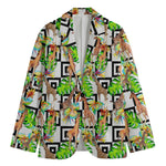 Exotic Tropical Giraffe Pattern Print Men's Blazer