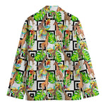 Exotic Tropical Giraffe Pattern Print Men's Blazer