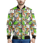 Exotic Tropical Giraffe Pattern Print Men's Bomber Jacket