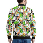 Exotic Tropical Giraffe Pattern Print Men's Bomber Jacket