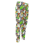 Exotic Tropical Giraffe Pattern Print Men's Compression Pants