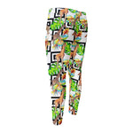Exotic Tropical Giraffe Pattern Print Men's Compression Pants
