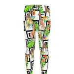 Exotic Tropical Giraffe Pattern Print Men's leggings