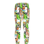 Exotic Tropical Giraffe Pattern Print Men's leggings
