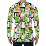 Exotic Tropical Giraffe Pattern Print Men's Long Sleeve T-Shirt