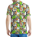 Exotic Tropical Giraffe Pattern Print Men's Polo Shirt