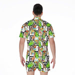 Exotic Tropical Giraffe Pattern Print Men's Rompers