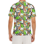 Exotic Tropical Giraffe Pattern Print Men's Short Sleeve Rash Guard