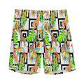 Exotic Tropical Giraffe Pattern Print Men's Athletic Shorts