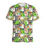 Exotic Tropical Giraffe Pattern Print Men's Sports T-Shirt