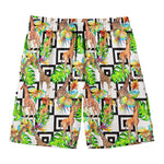 Exotic Tropical Giraffe Pattern Print Men's Swim Trunks