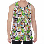 Exotic Tropical Giraffe Pattern Print Men's Velvet Tank Top